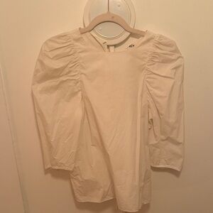 Whit White Puff-Sleeve Blouse